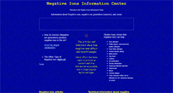 Desktop Screenshot of negativeionsinformation.org